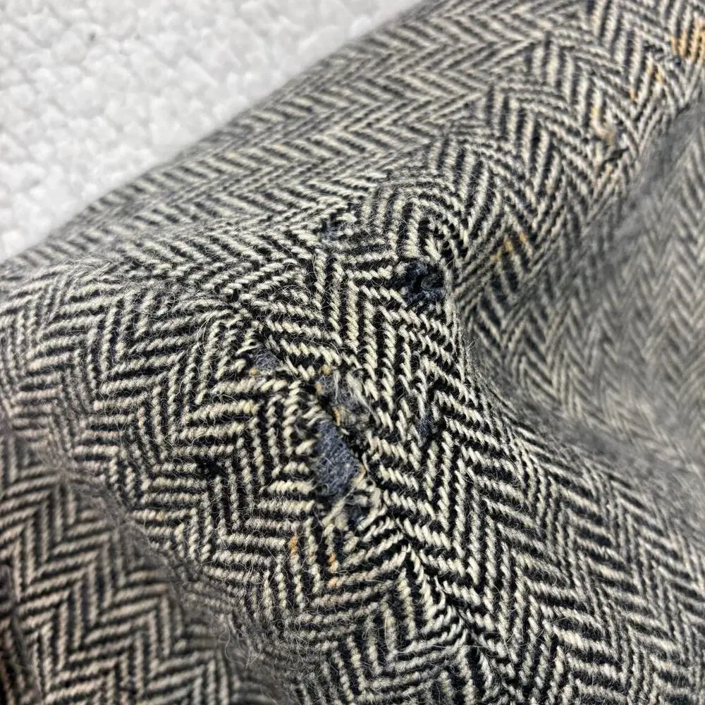 Vintage Polo Ralph Lauren Blazer 2XL Mens Gray Lambswool Alpaca Herringbone NWT